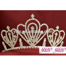 Tiaras lujosas del bebé de la decoración del rhinestone de la joyería del pelo